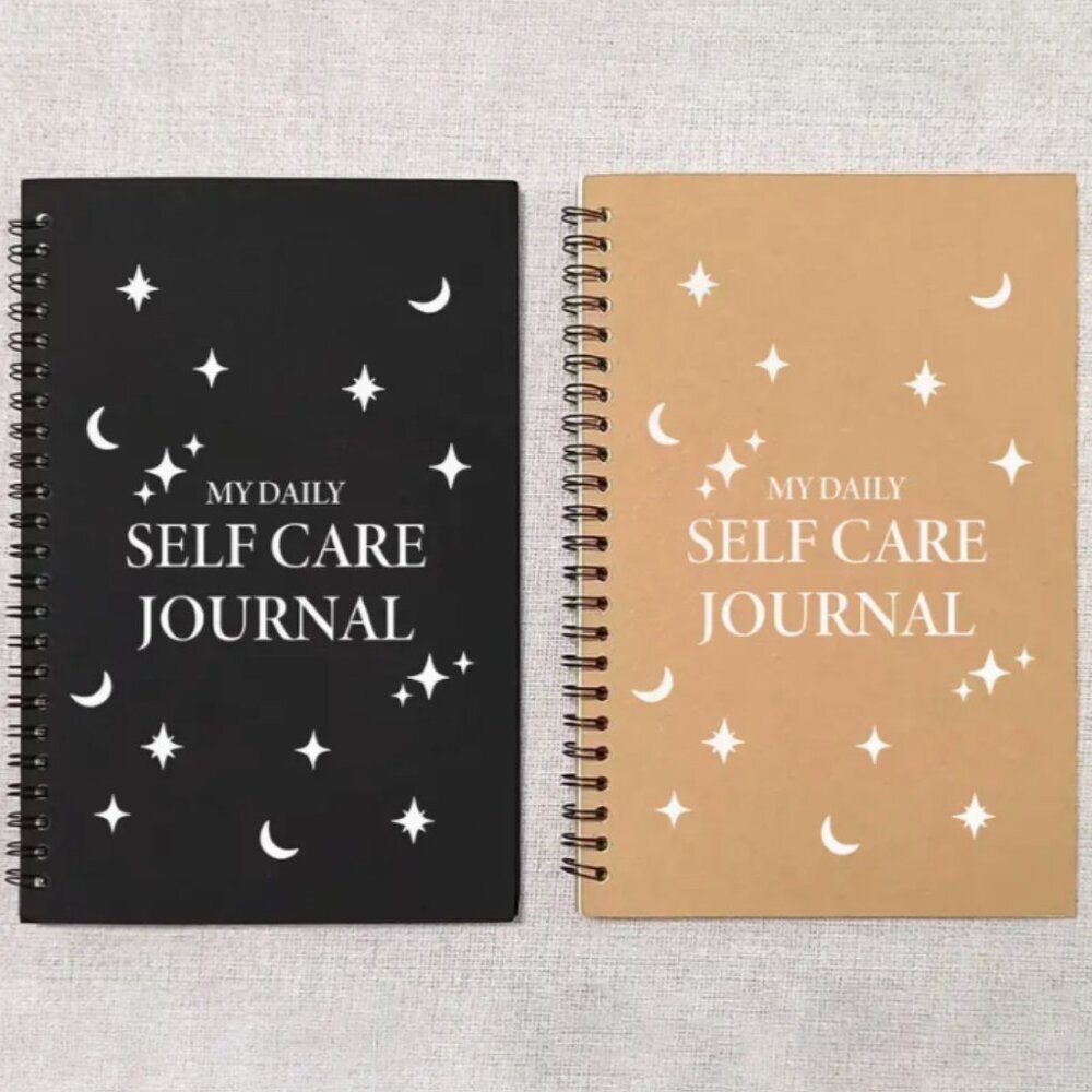 Journal My Daily Self Care Journal Moon and Stars 50 Sheets Choose Color NWT